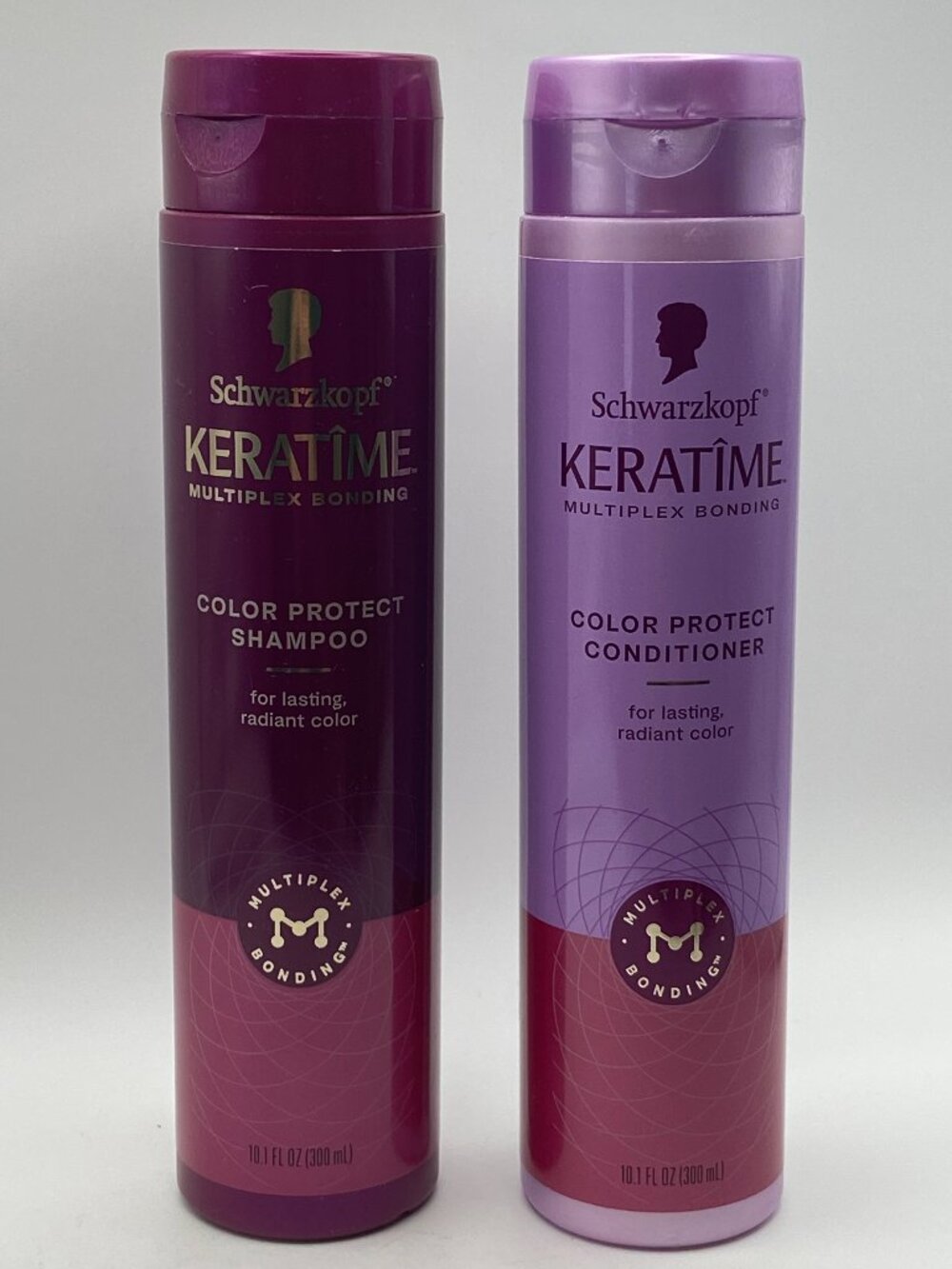 Schwarzkopf Keratime Multiplex Bonding Color Protect Shampoo & Conditioner Set (